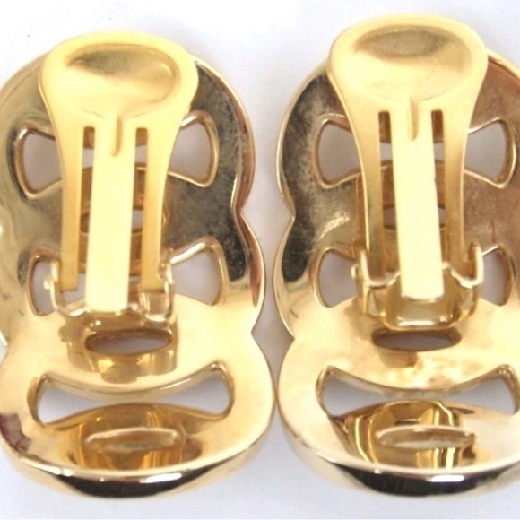 Salvatore Ferragamo Elegant Gold Loop Earrings - Picture 7 of 15